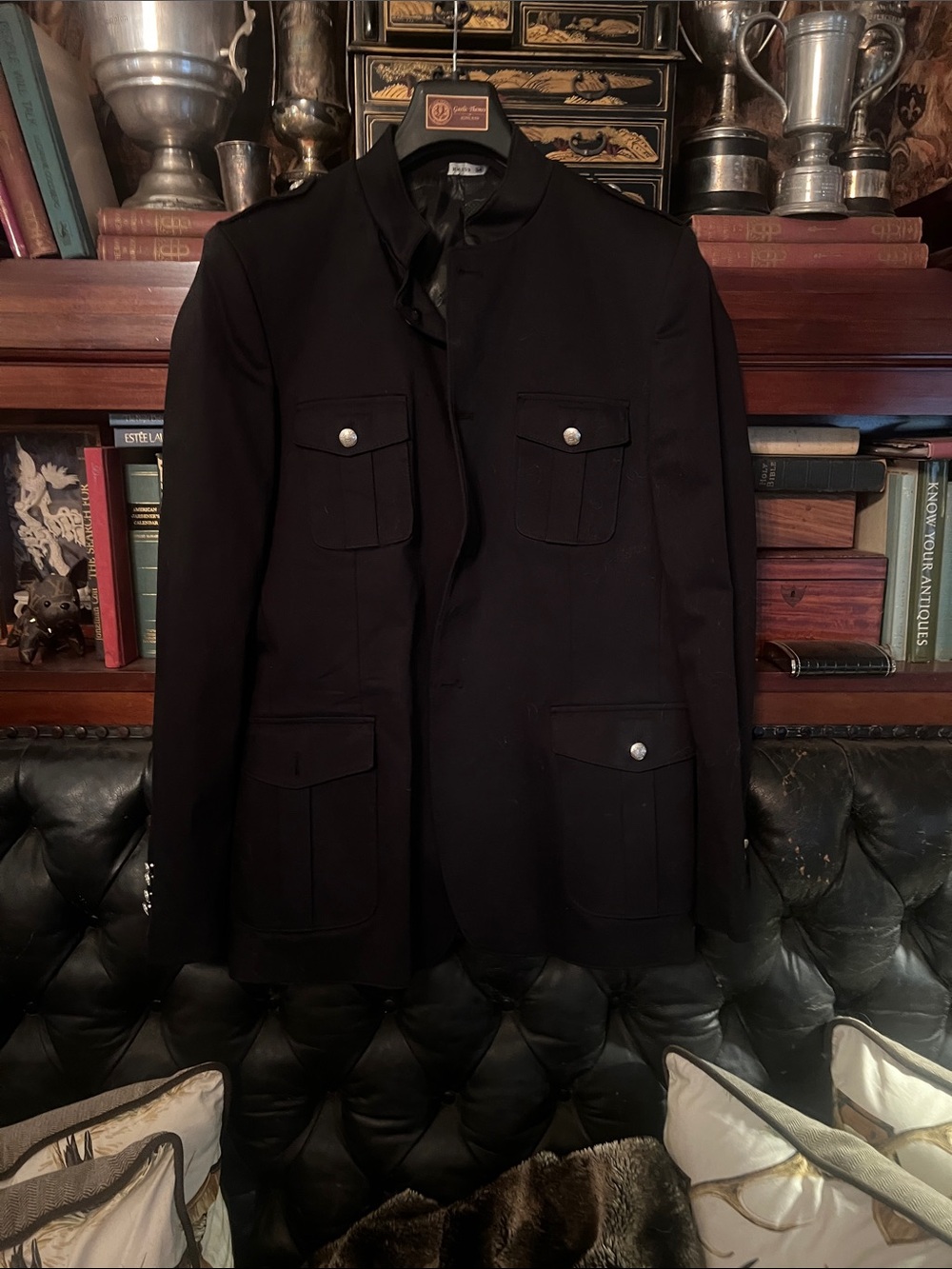 RNT23 Black Military-Style Field Jacket -